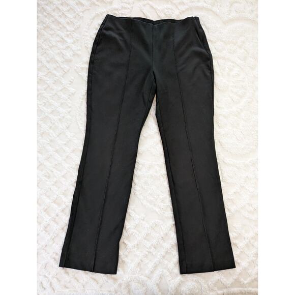 Chicos Black Mid Rise Straight Leg Stretch Career Dress Leggings Pant Size Small - Picture 2 of 7